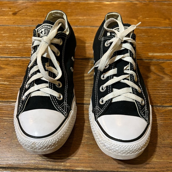 CONVERSE All Star Chuck Taylor Low Black Shoes Women's Size 9 Sneakers - Picture 3 of 7